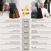 Astercook Knife Set Kitchen with Block and Sharpener Full Tang