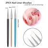 FULINJOY 5PCS Dotting Pens with 3 PCS Nail Painting Brushes,