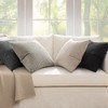 MIULEE Neutral Cream/Grey Decorative Pillow Covers 18x18 Inch Set of