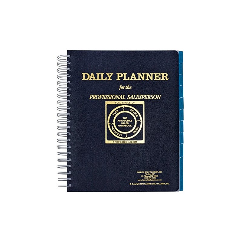 Hannah Daily Sales Planner, Blue, Spiral Bound, 8.5 x 11