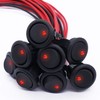 Twidec/8Pcs SPST Round Dot Lighted Rocker Switch Toggle Control for