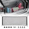 MICTUNING 2-Layer Heavy Duty Cargo Net, 43 x 23 Inch Universal Truck Bed Net with Hooks, Adjustable Elastic Storage Organizer Mesh Net Compatible for Pickup Truck SUV