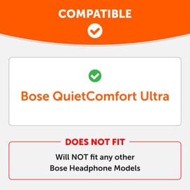 WC WC PadZ QC Ultra - Upgraded Earpads for Bose QuietComfort Ultra Made by Wicked Cushions | Enhanced Comfort & Thickness | Upgraded Memory Foam & Premium Materials | Black