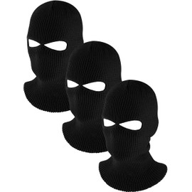 Full Face Cover Knit Ski Mask Ultra-Thin Full Face Mask Winter Bike Cycling Balaclava with 2 Holes for Outdoor Sports