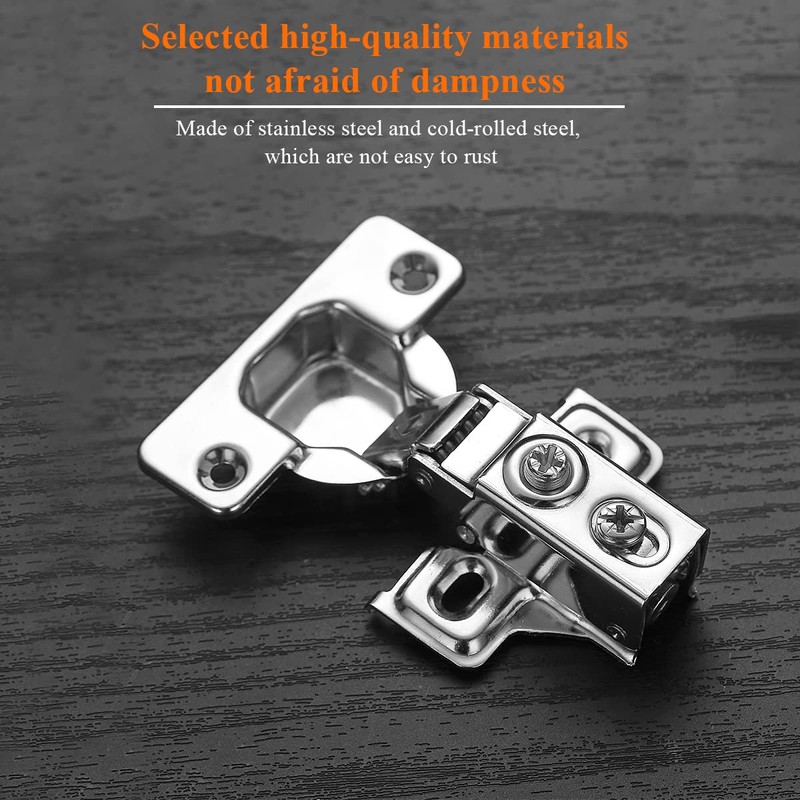Evanda Cabinet Hinges, 2 Pack Stainless Steel Overlay Soft Close