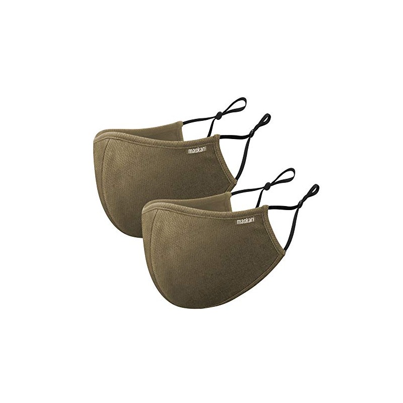Maskari Maskari Khaki Green Reusable Face Mask | Washable |