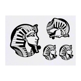 Azeeda 4 x 'Ägyptische Pharao-Seitenansicht' Temporäre Tattoos - Wasserfest, Hautfreundlich & Ungiftig · Transfers in Verschiedenen Größen (TO00073358)