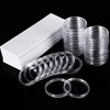 QNLEMON Coin Capsules, Pack of 100 Clear Coin Capsules with