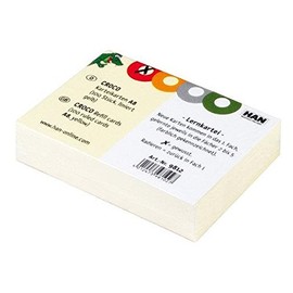 Index Cards for Croco DIN A8, Yellow, Pack of 400, Lined, 190 g/m²