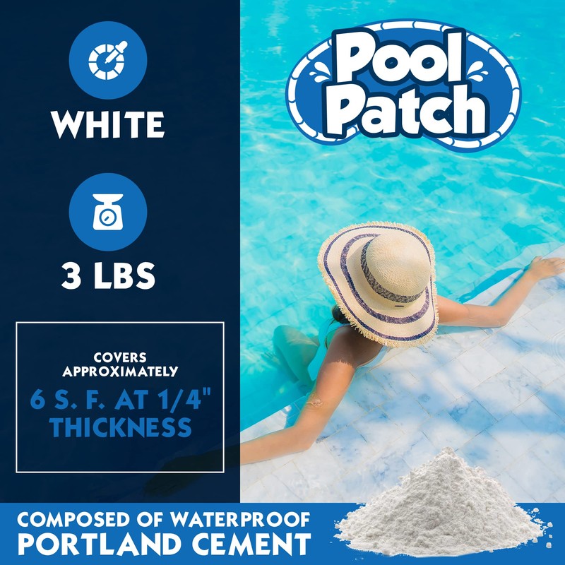 Pool Patch Pool Tile Adhesive Setting Repair Kit 3 lb