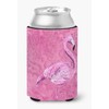 Caroline's Treasures 8875CC Flamingo on Pink Can or Bottle Beverage Insulator Hugger, Can Hugger, multicolor