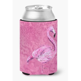 Caroline's Treasures 8875CC Flamingo on Pink Can or Bottle Beverage Insulator Hugger, Can Hugger, multicolor
