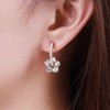 Dervivea Boho Crystal Flower Hoop Earrings Cz Flower Dangle Drop