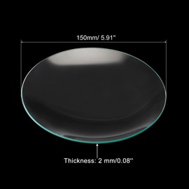 PATIKIL 150 mm Diameter Watch Glass, 3 Packs Beaker Cover Smooth Edges Chamfered Arc for Laboratory, Transparent