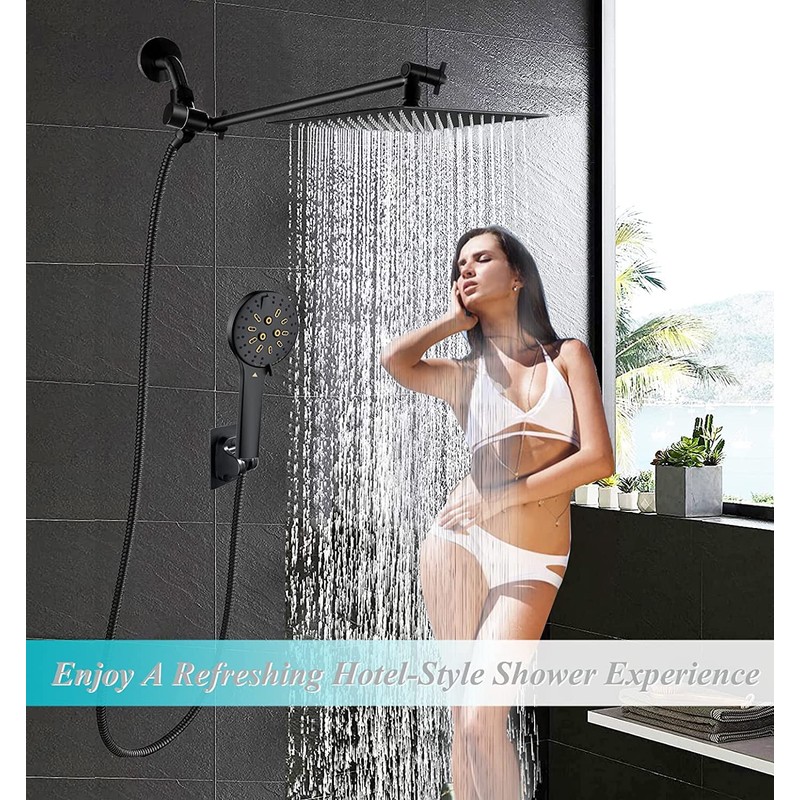 Shower Head, 10'' High Pressure Rain Shower Head with 6