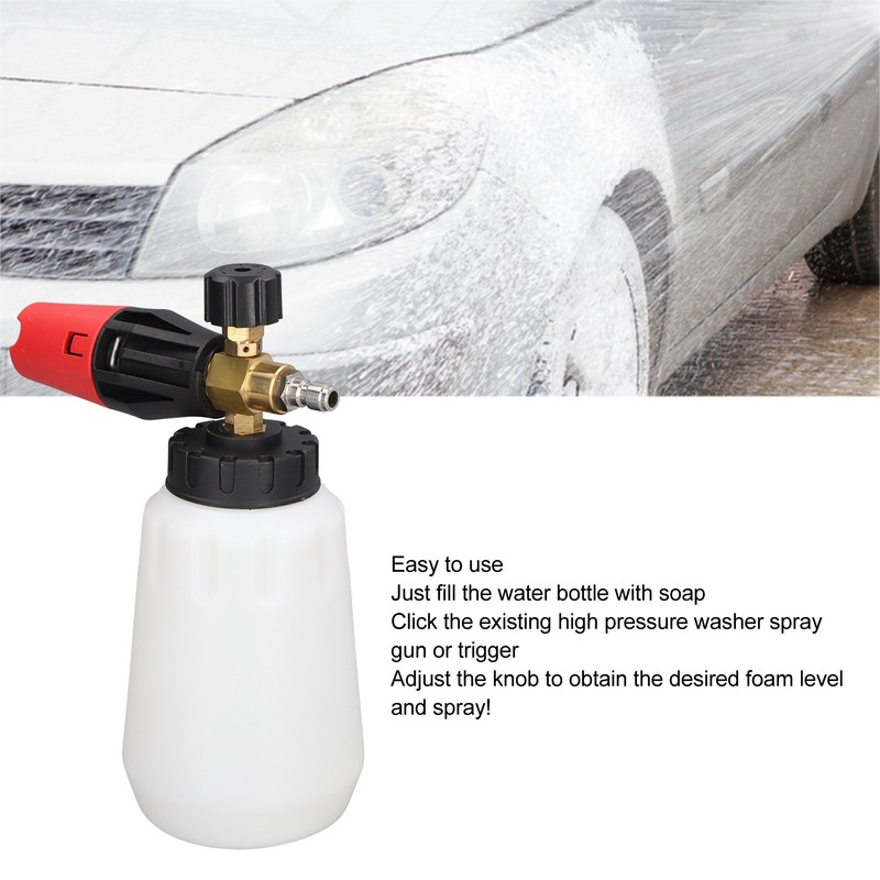 Pressure Washer Foam Cannon Wide Neck Adjustable Nozzle Foam Gun