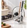 Pot Lid & Spoon Holder for Kitchen – U-Shaped Open-Top