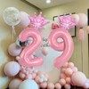 40 Inch Pink Crown Number 19 Balloons, 19th Birthday Balloons