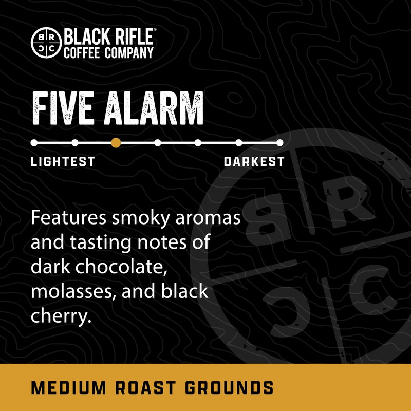 Black Rifle Coffee Company Five Alarm, 12oz Bag, Ground Coffee