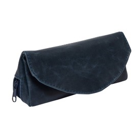 Leather Pipe Case Holder Pouch 4 Colors (Navy)