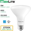 MaxLite LED BR Reflector LAMP 8W BR30 DIM 5000K 4PK,