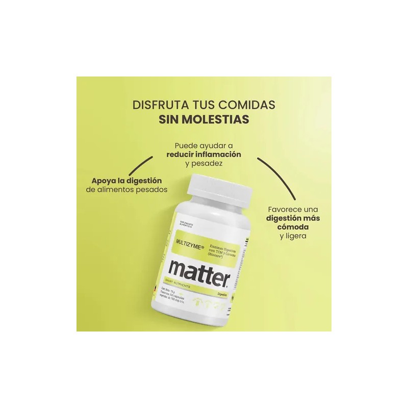 Multizyme Matter Smart Nutrients, Enzimas Digestivas Vegano N/a