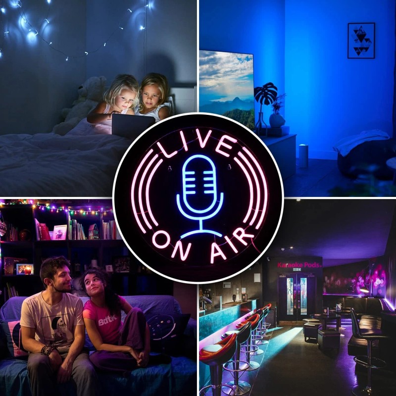 LISIGNVE Live On Air Neon Sign Led Neon Signs Wall