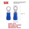 Hilitchi 100Pcs 16-14AWG Insulated Terminals Ring Electrical Wire Crimp Connectors