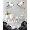 TIPKITS 15 PCS Black Heart Balloons, 18 Inch White Heart