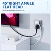 Flat Plug Power Bar with USB C, 4FT Ultra-Thin Extension