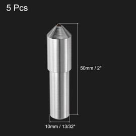 sourcing map 5pcs Diamond Dressers, 10mm x 50mm (13/32" x 2") Single Tapered Point Grinding Wheel Round Pen Welded Diamond Dressing Tools, Silver Tone