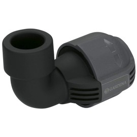 Gardena Sprinkler System L-Piece: Connector for the end of a pipe, for flexible outline connection of pop-up sprinklers, 25 mm x 3/4" female thread (02784-20)