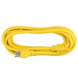 Surtek Extensión eléctrica uso extra rudo aterrizada color amarillo, 4 m