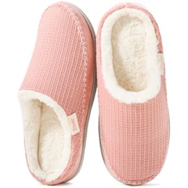Zizor Women's Moselle Memory Foam Moccasin Clog Slippers (Dusk Pink, Size 7-8)