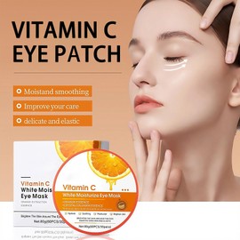 Eye Patches For Dark Circles, Vitamin C Eye Masks Skincare For Dark Circles & Puffy Eyes,Anti Wrinkle Patches, Cooling Mask For Women