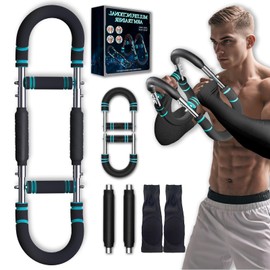 Stcohyz Twister Arm Trainer, Chest Workout Equipment with Forearm Wrist Guard, 9 Resistance Levels Adjustable Chest Exerciser for Men , Portable Exercise Equipment for Home & Gym