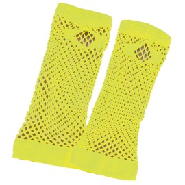 Artec 2895 Colored Mesh Gloves, Fluorescent Yellow, Sports Festivals, Recitals, Cheering Teams, Dance, Decoration, Costumes, Gloves, Ninja
