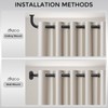 JRZOO Wrap Around Curtain Rods Black, Blackout Heavy Duty Curtain