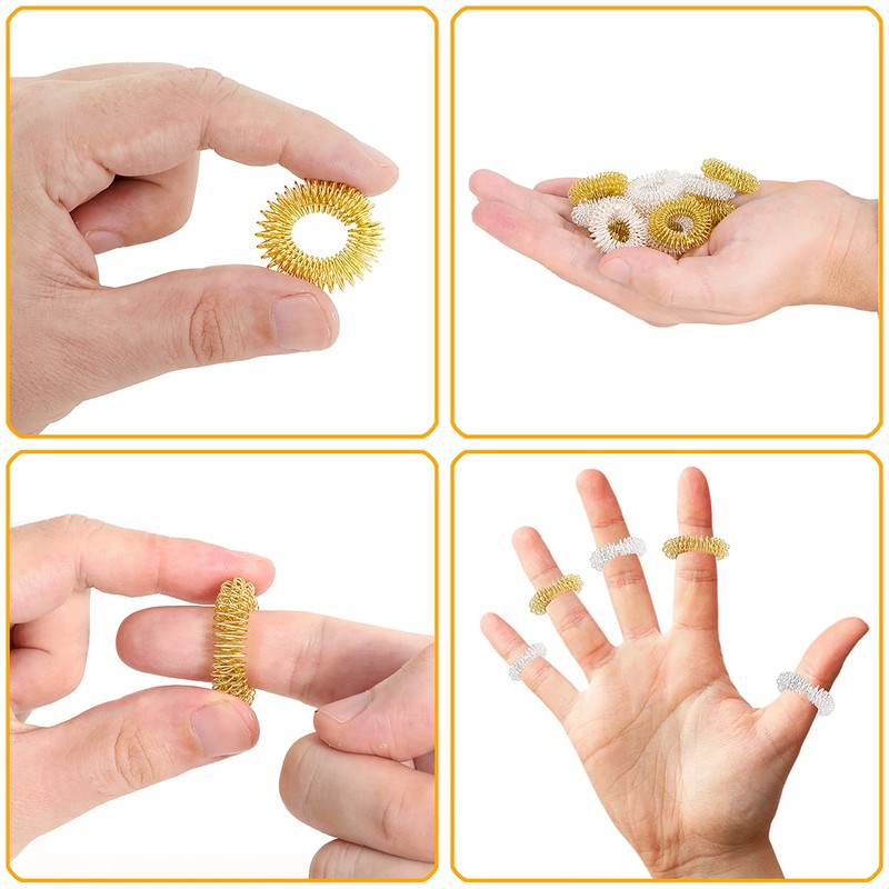 VONERO® Premium Acupressure Rings Massage Rings Skills for Fingers |