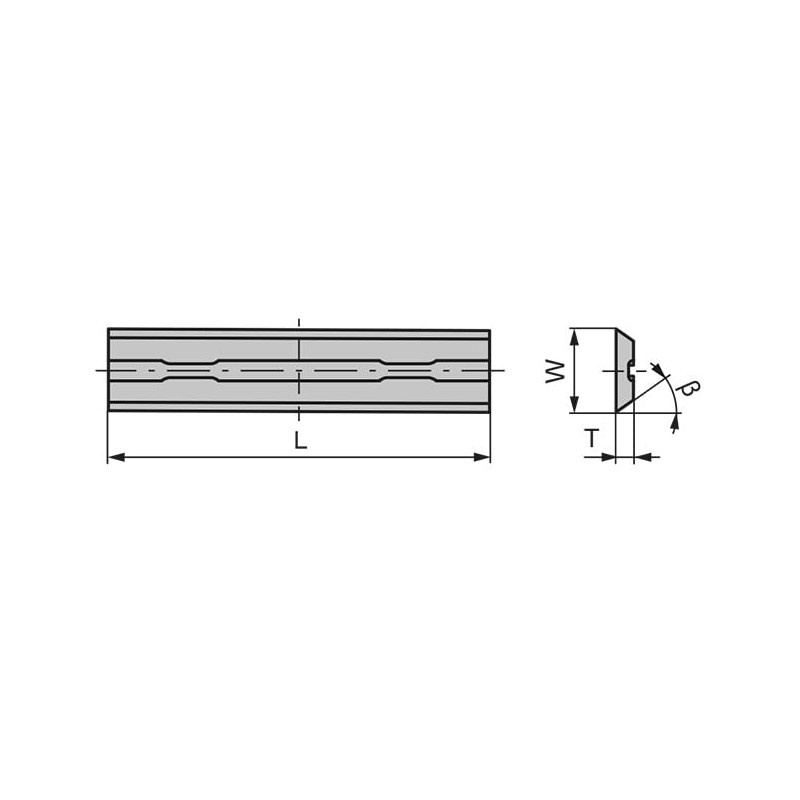 mb-m Planer Blades 82 mm for Bosch, Makita, Metabo, AEG,
