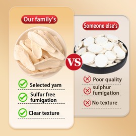 Dried Yam 10.6oz/300g(150g*2) Dried Iron Stick Yam Large Slices of Iron Stick Boil soup and Congee Sulfur Free 山药 山药干 山药片 铁棍山药