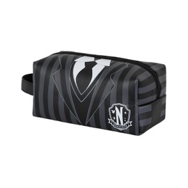 Wednesday Uniform-Brick Plus Reise-Kosmetiktasche, Schwarz, 25 x 12 cm