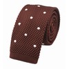 Men's Youth Teen Kids Silk Knitted Tie Brown Slim Necktie