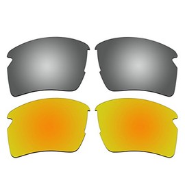 Replacement Polarized Titanium and Gold Lenses for Oakley Flak 2.0 XL Sunglasses