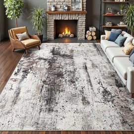 AROGAN 9×11 Living Room Rug Coffee Area Rug Machine Washable Boho Rug Non Slip Abstract Vintage Indoor Large Rugs for Bedroom, Classroom, College Dorm, Farmhouse, Dining Room, Kids Playroom