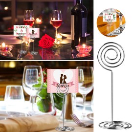 ULTNICE 10pcs Swirl Table Number Photo Holder Stands for Weddings Party Gatherings