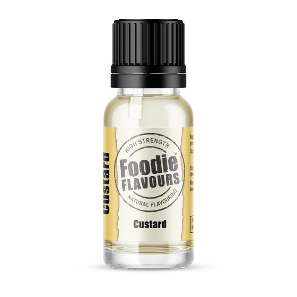 Foodie Flavours Natural Custard Flavouring, High Strength - 15ml