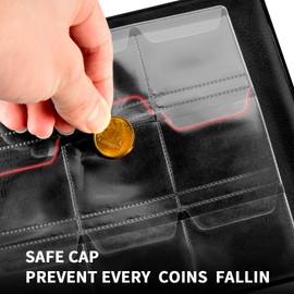 Pack of 300 Coin Album, Coin Storage, 2 Euro Coins Scrapbook Coin Collection for Collectors, Coin Holder Scrapbook Display Storage Box for Collectors, Coins Storage Display (Blue)