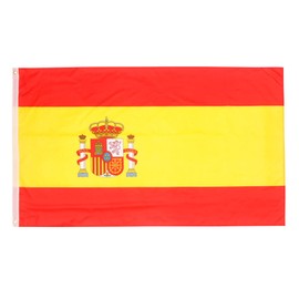 Aricona Spanish National Flag with Brass Eyelets, Weatherproof Flag for Flagpole, 100% Polyester, 90 x 150 cm