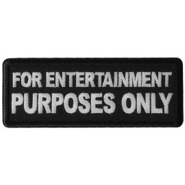 Ivamis For Entertainment Purposes Only Patch- 4x1.5 inch - P6507